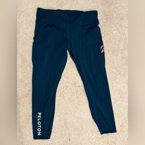 Lululemon Peloton Navy Fast and Free Leggings